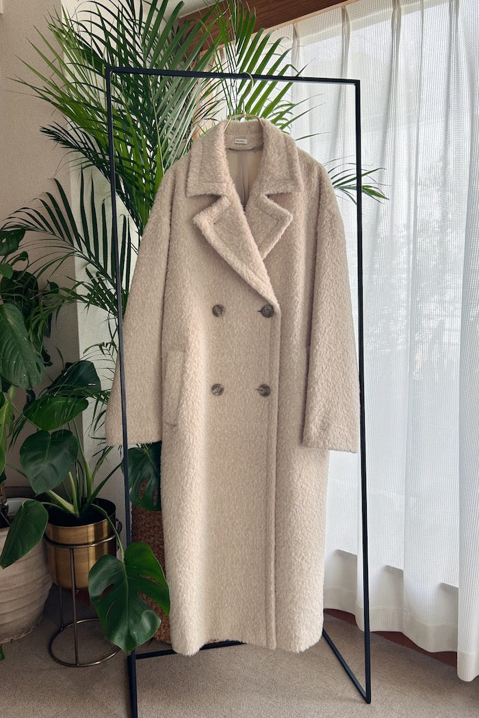 アルパカシャギー Wロングコート