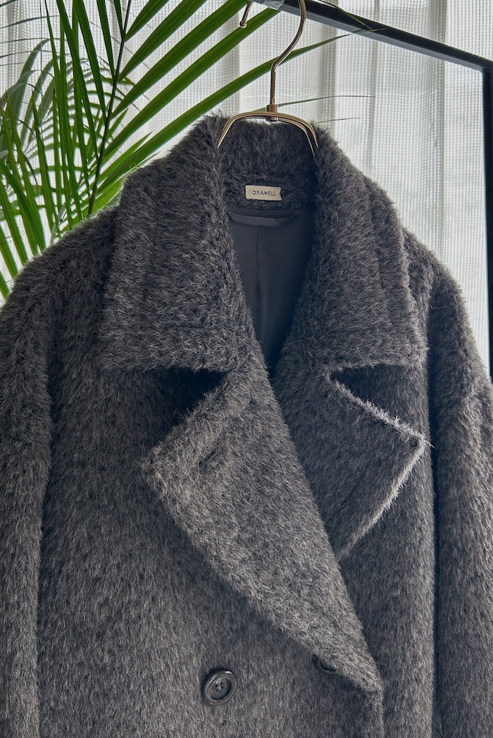 アルパカシャギー Wロングコート