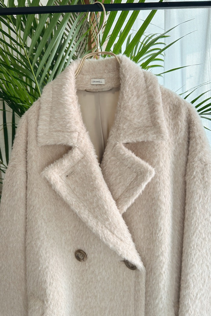 アルパカシャギー Wロングコート