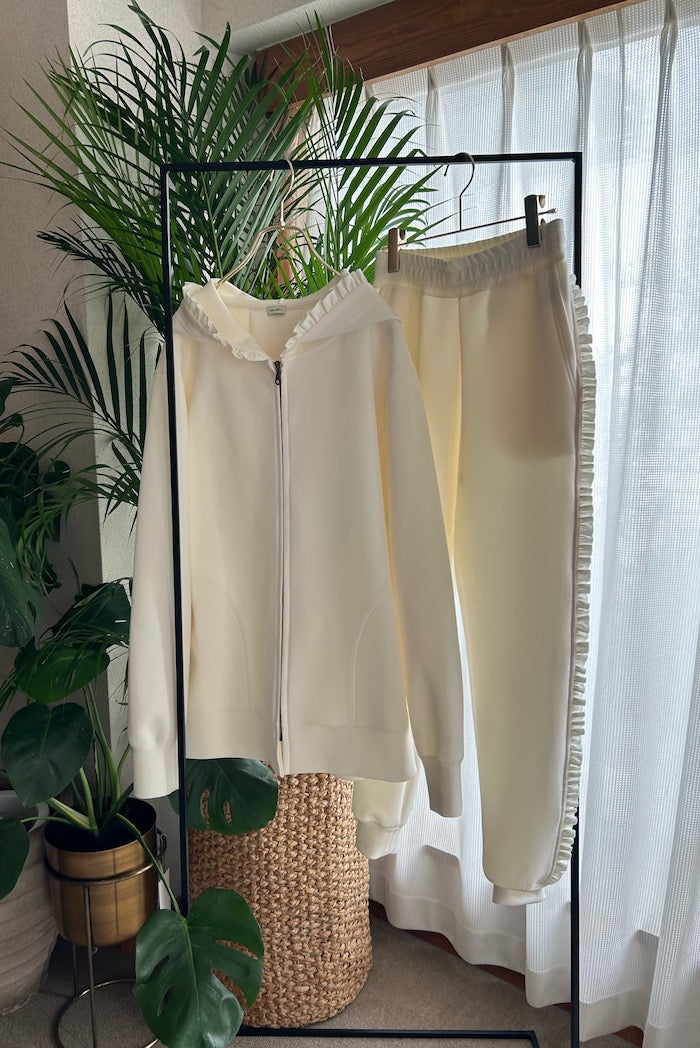 スキューバニットフリルパーカー