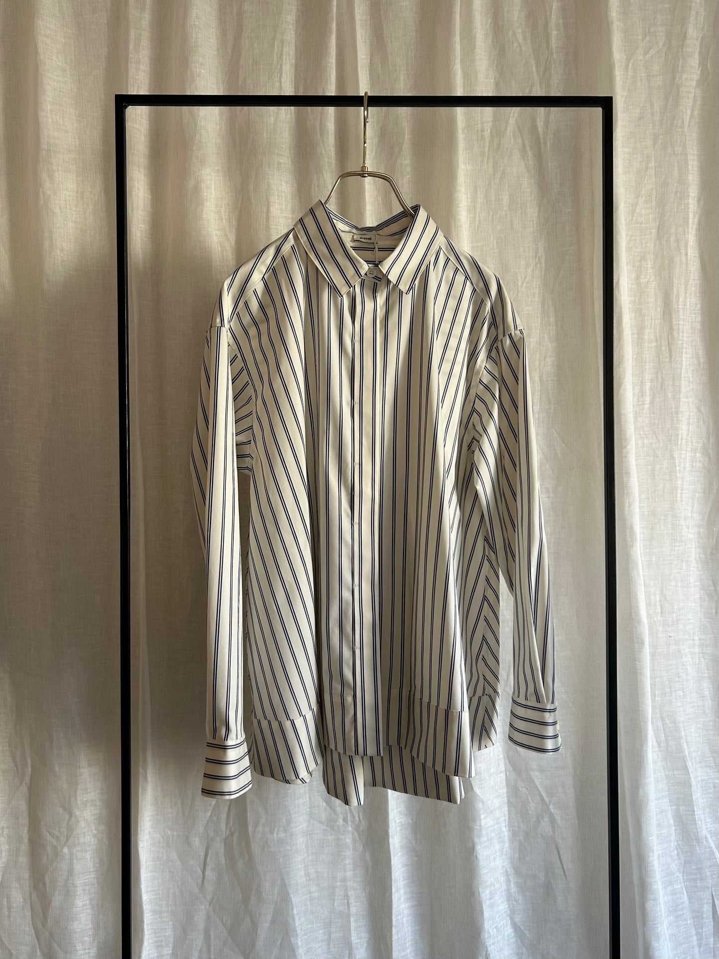 25ss ストライプバックフレアーシャツ