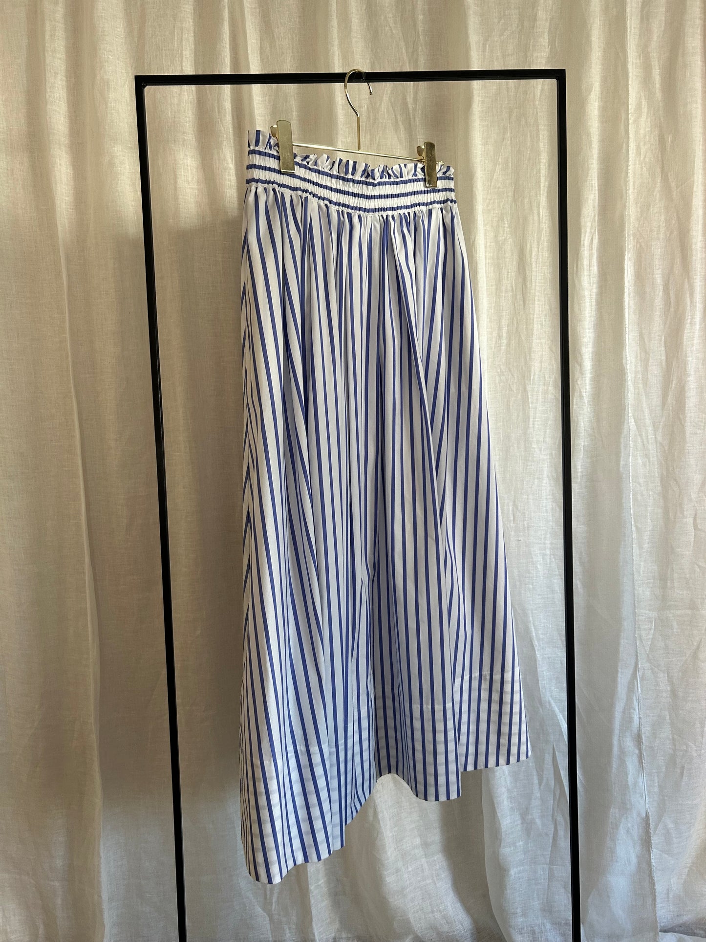25ss ストライプマキシギャザースカート