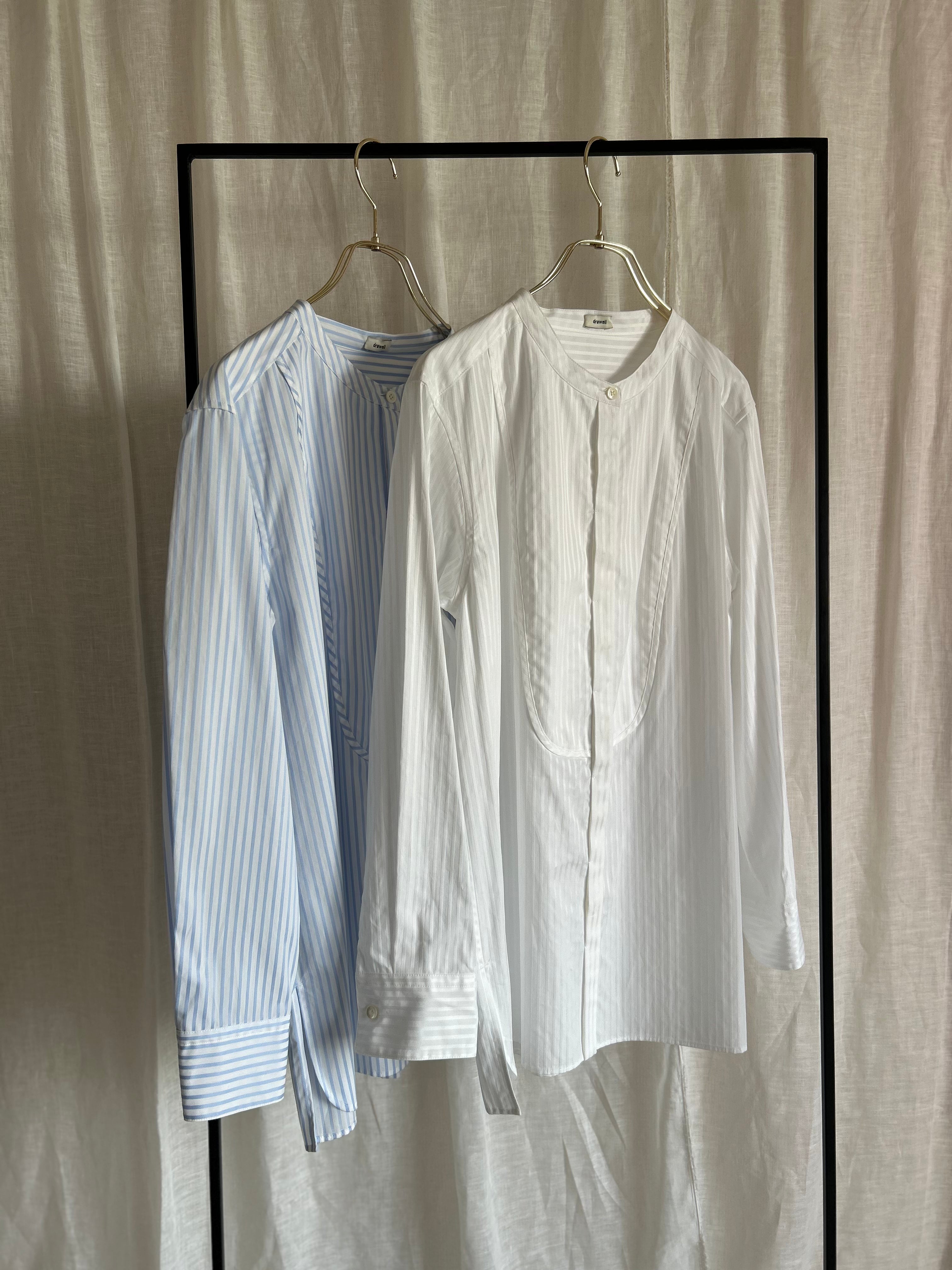 新品 DRAWELL ドビーストライプビブヨークシャツ ビブヨークシャツ ドビーストライプ – drawell