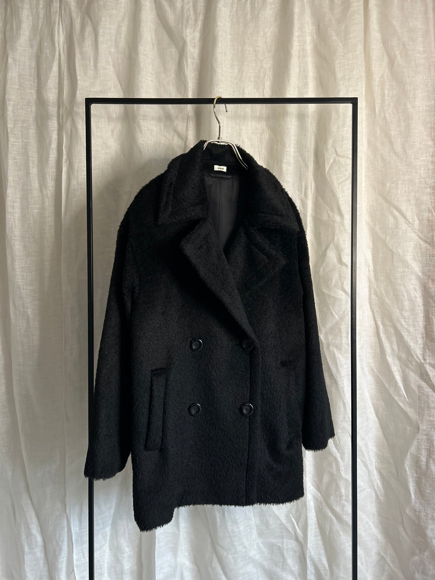 2025AWアルパカシャギースプリットラグランPコート