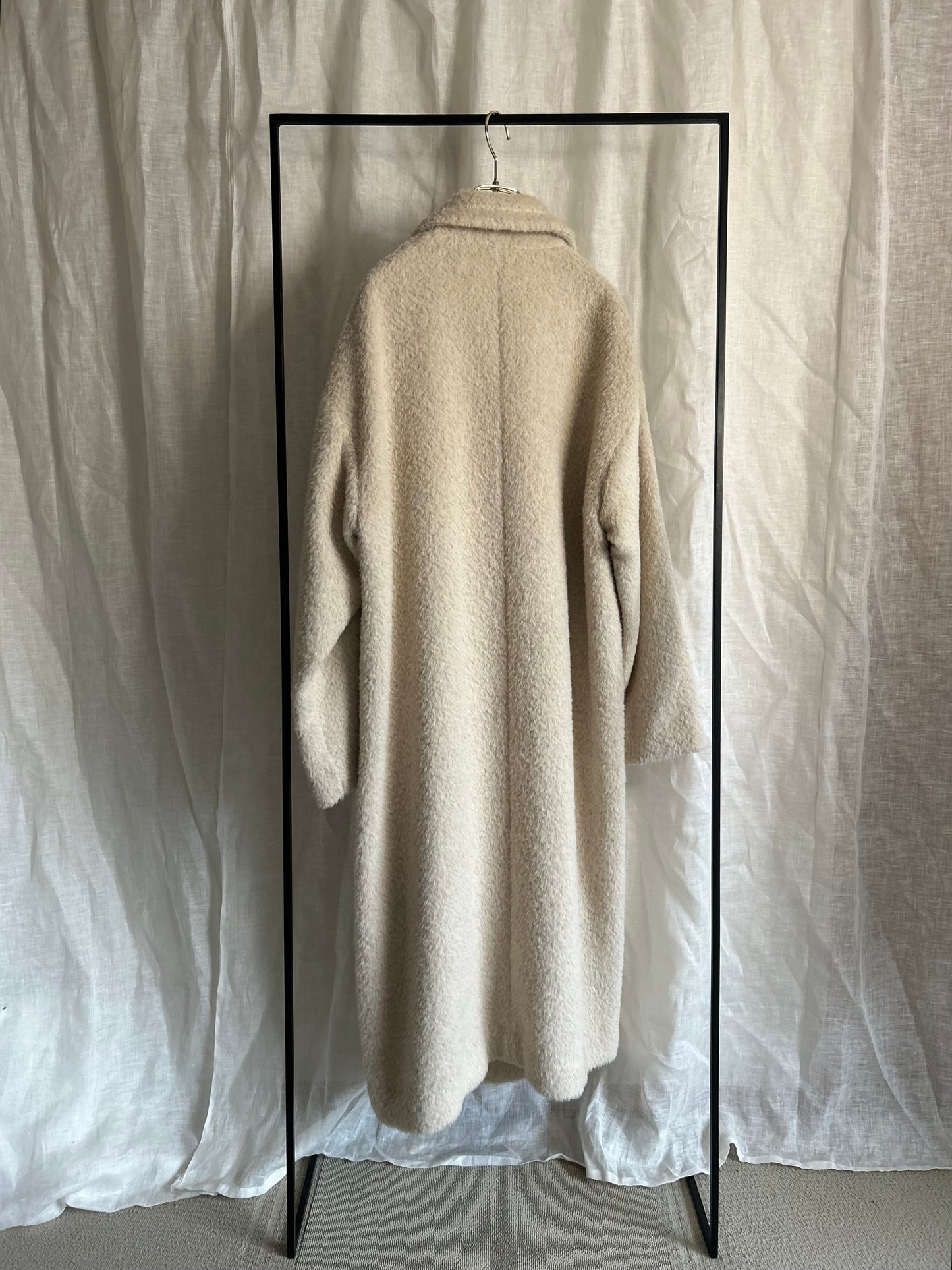 2025AW アルパカシャギー　Wロングコート