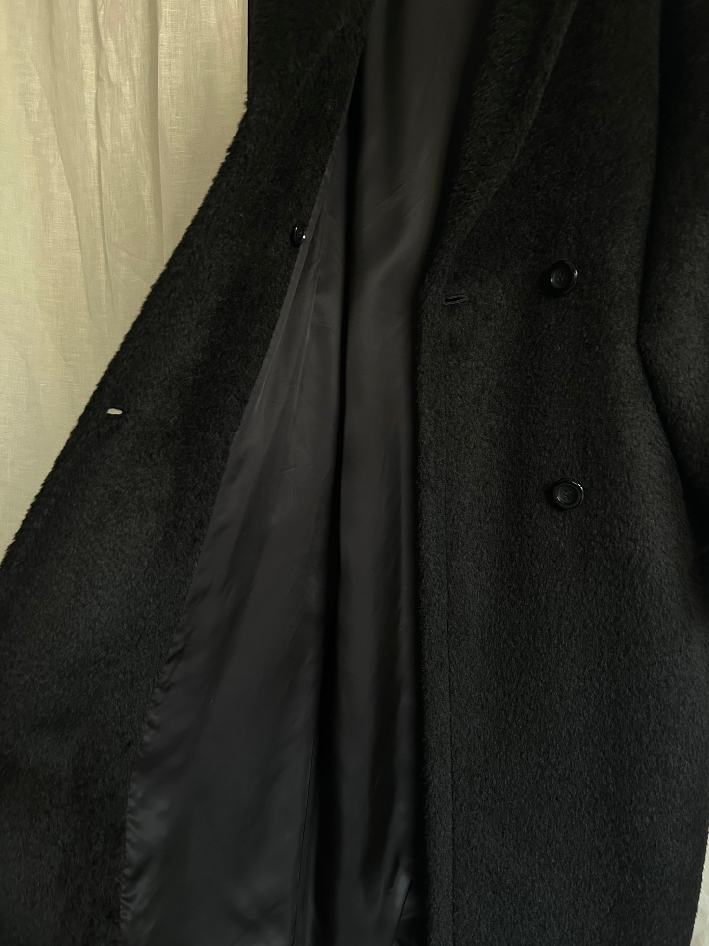 2025AW アルパカシャギー　Wロングコート