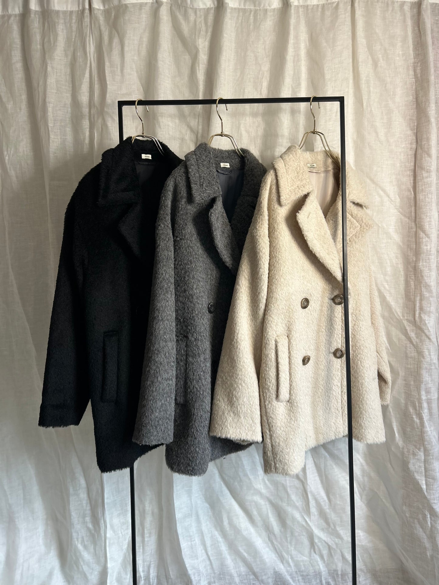 2025AWアルパカシャギースプリットラグランPコート