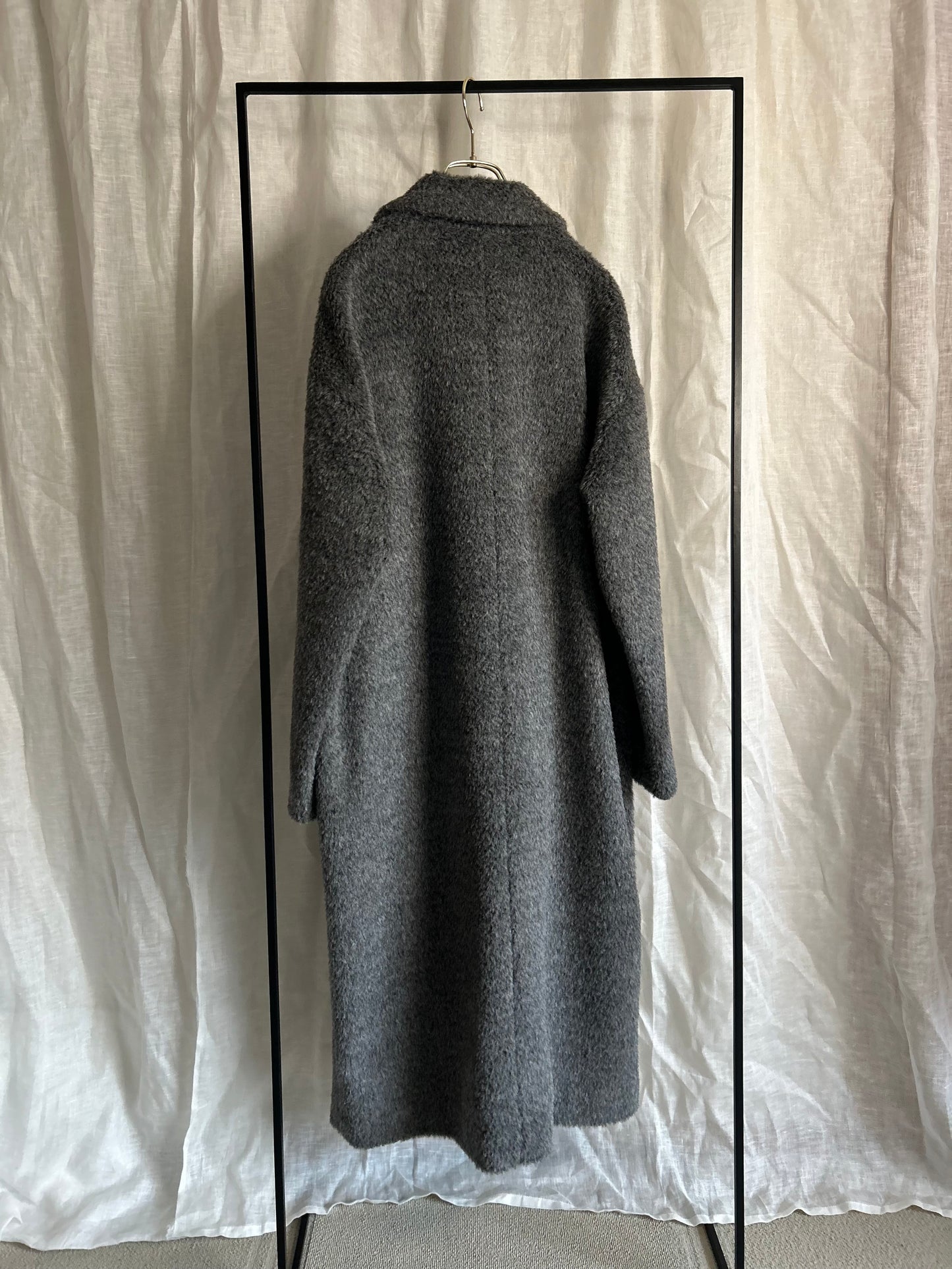 2025AW アルパカシャギー　Wロングコート