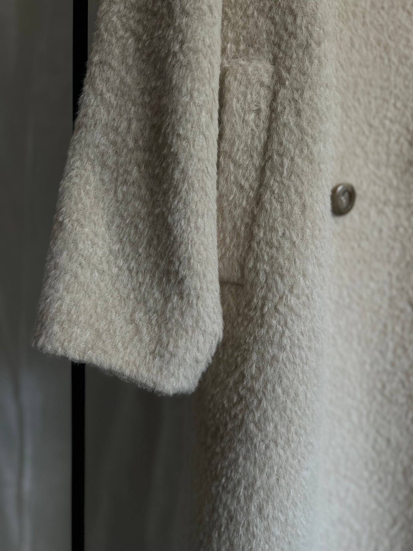 2025AW アルパカシャギー　Wロングコート