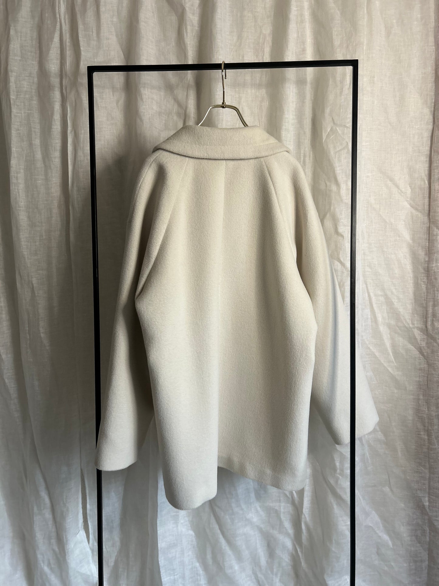 2025AWアンゴラナイロンオックスビーバー ラグランPコート