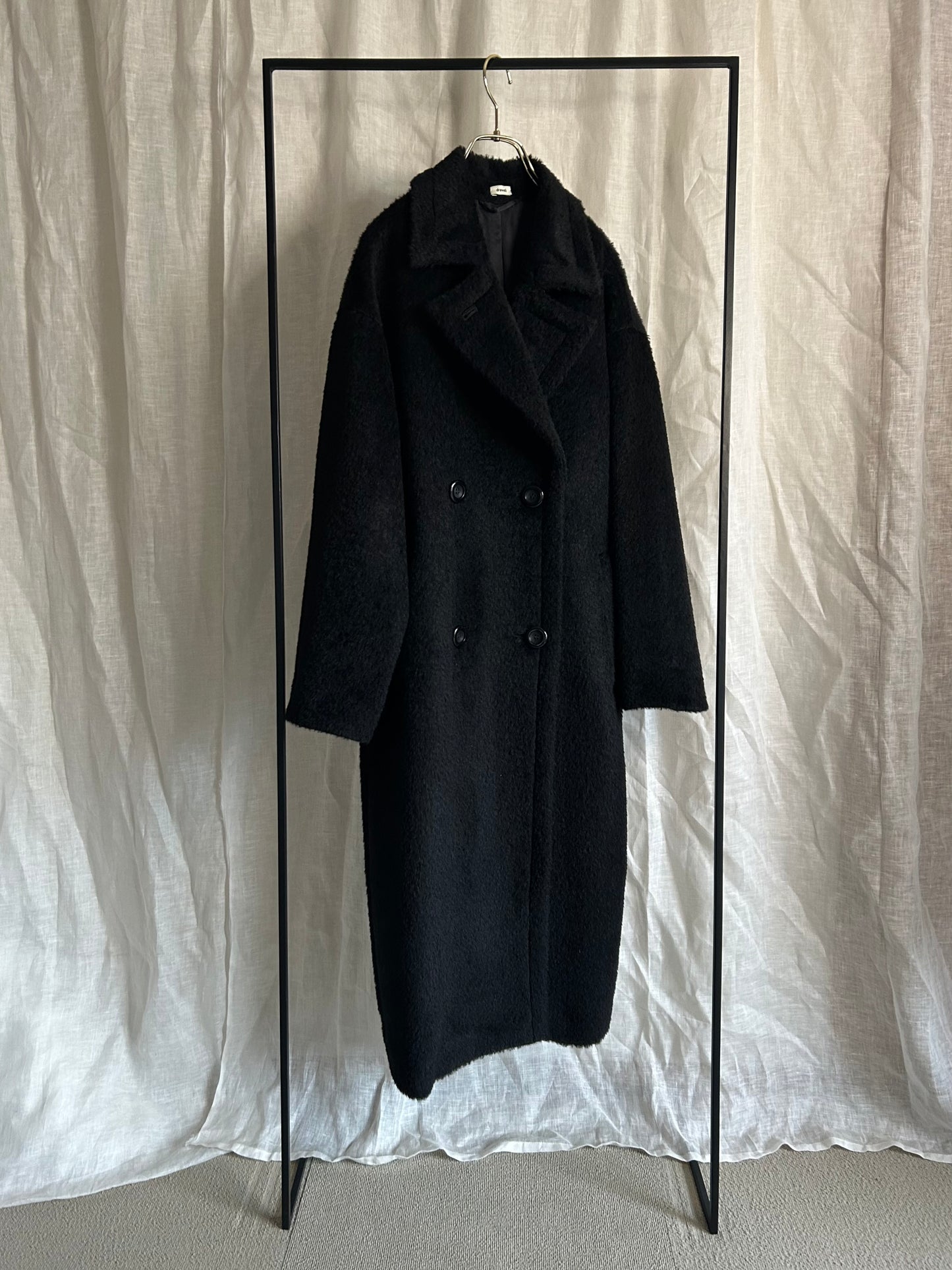 2025AW アルパカシャギー　Wロングコート