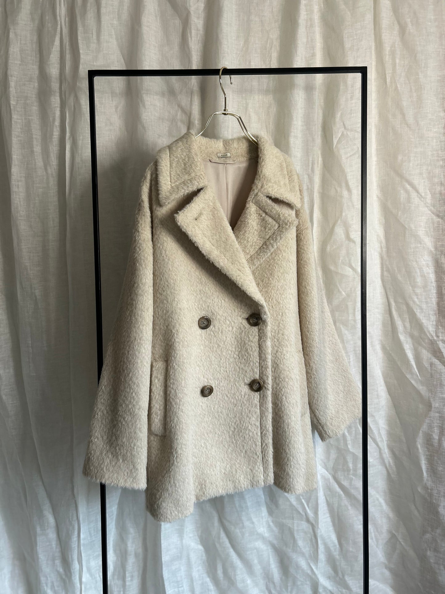 2025AWアルパカシャギースプリットラグランPコート