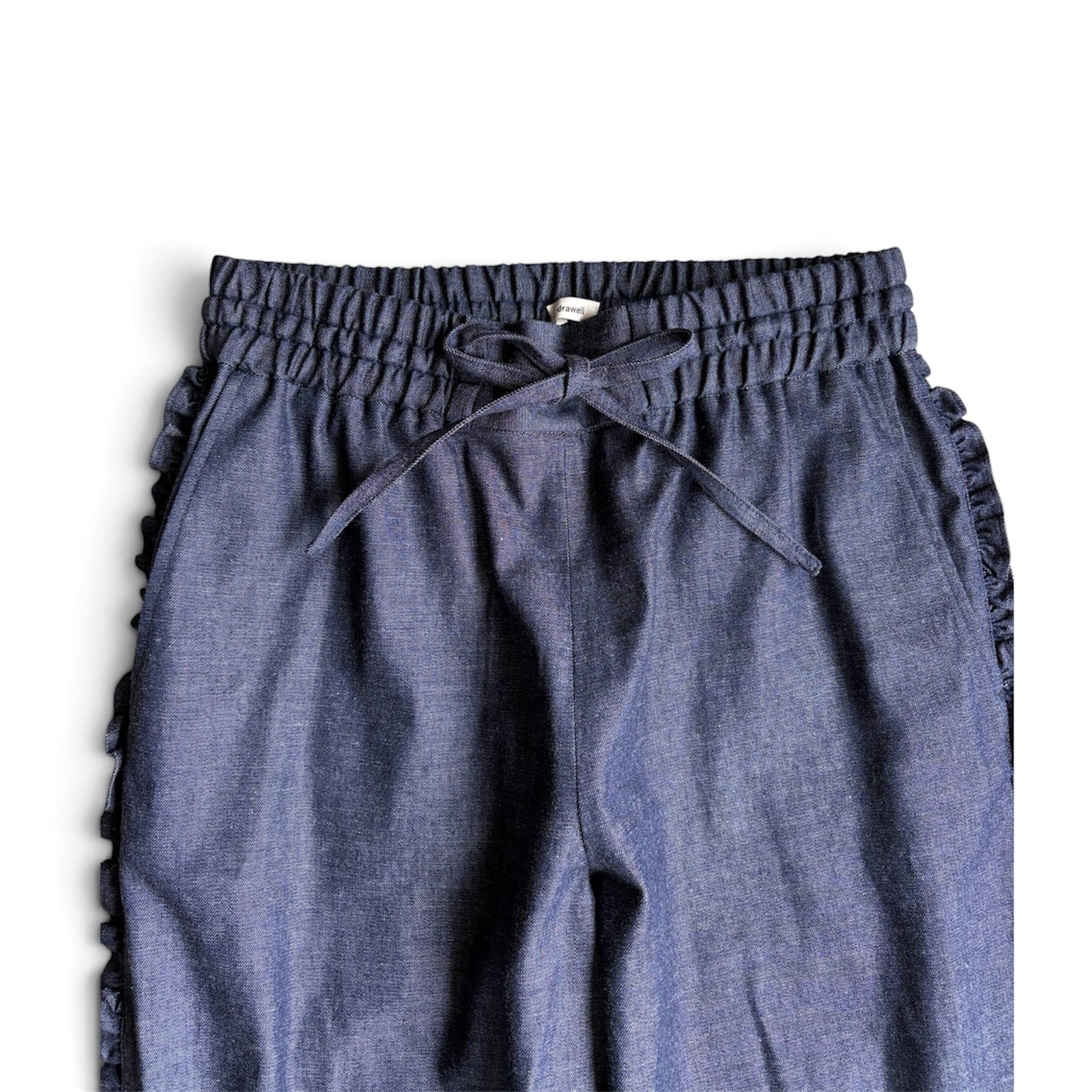 デニムフリルドロストパンツ