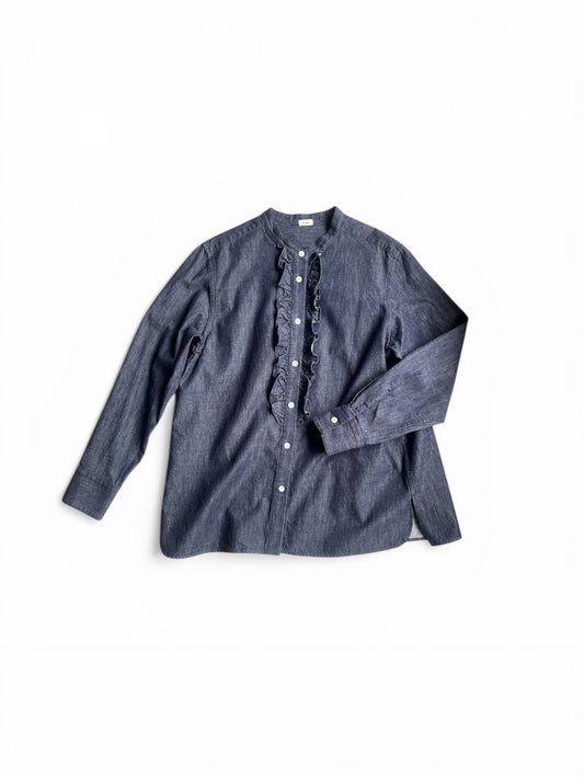 デニムフリルシャツ